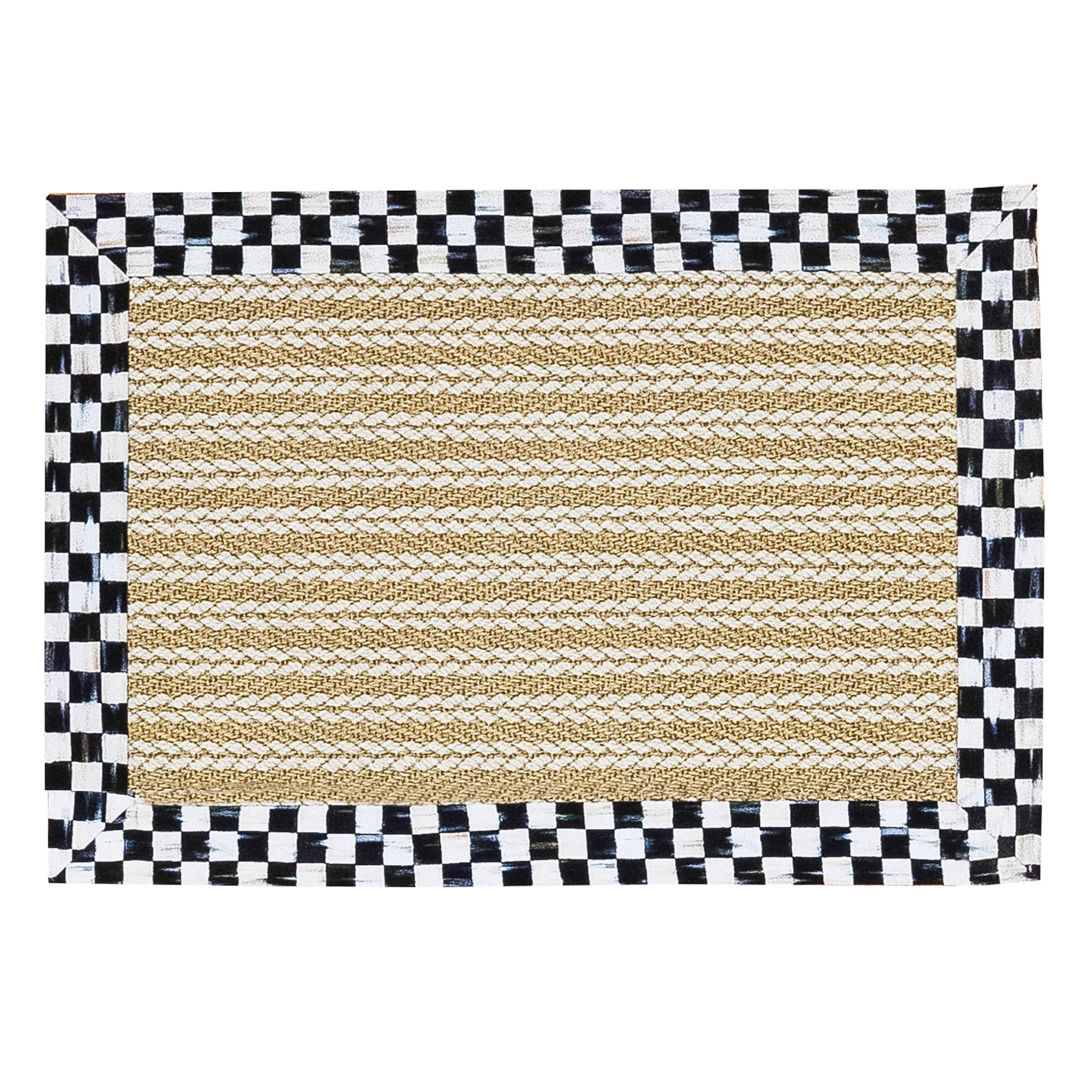 Rugs|MacKenzie-Childs Courtly Check Sisal Wool Herringbone 2' x 3' Rug