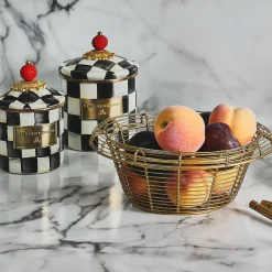 Room Accents|Kitchen Storage & Organization|MacKenzie-Childs Courtly Check Small Canister
