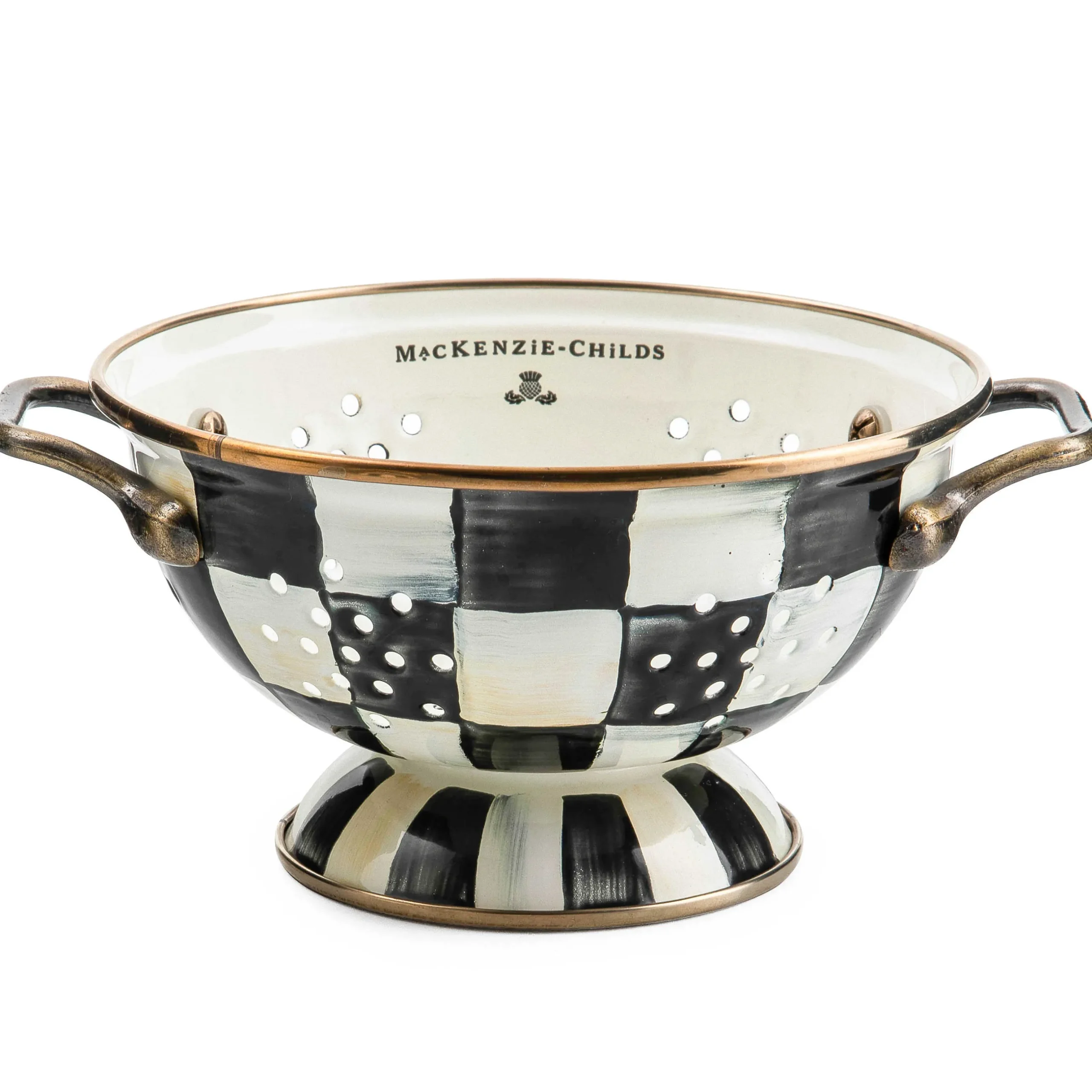 Kitchen Utensils & Tools|MacKenzie-Childs Courtly Check Small Colander