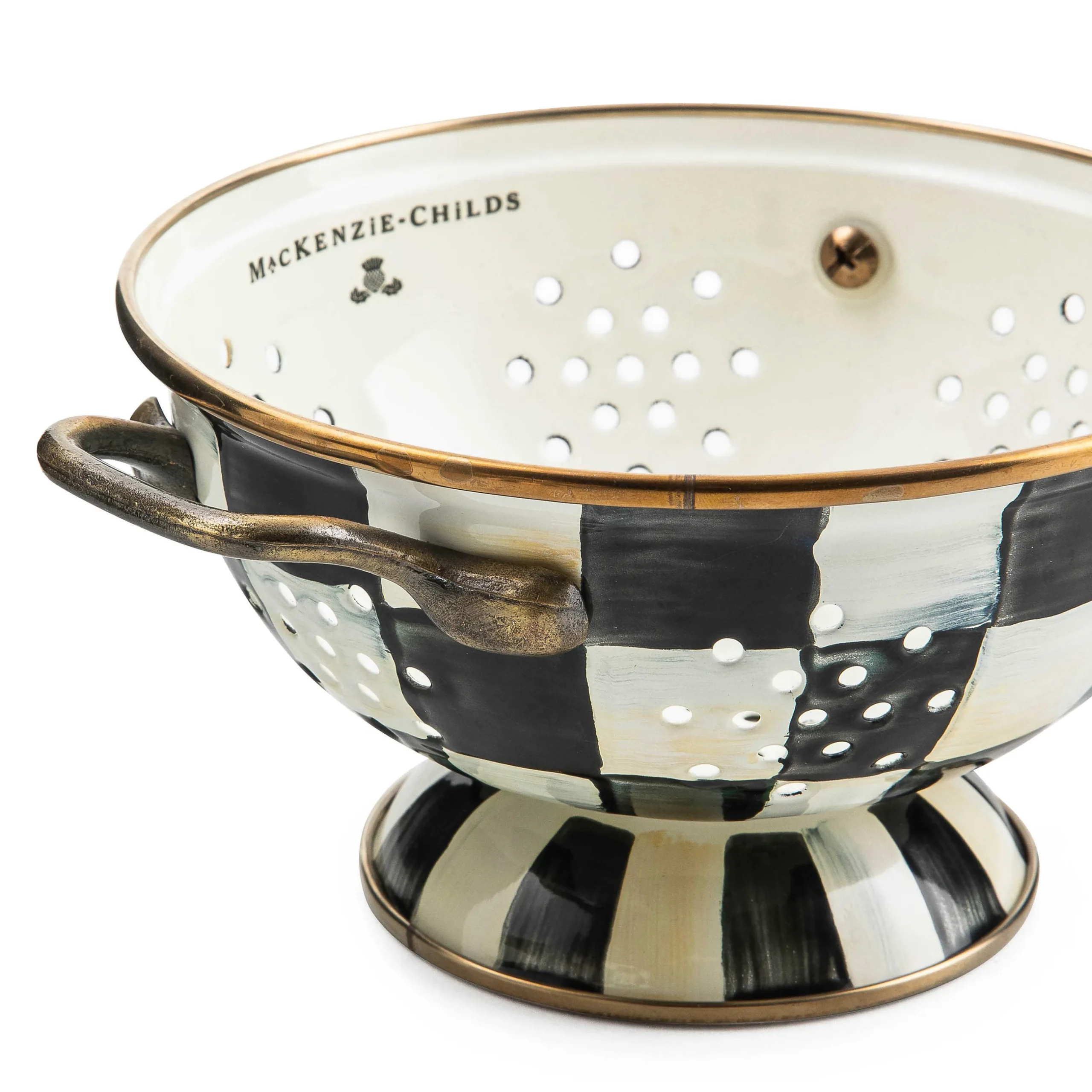 Kitchen Utensils & Tools|MacKenzie-Childs Courtly Check Small Colander