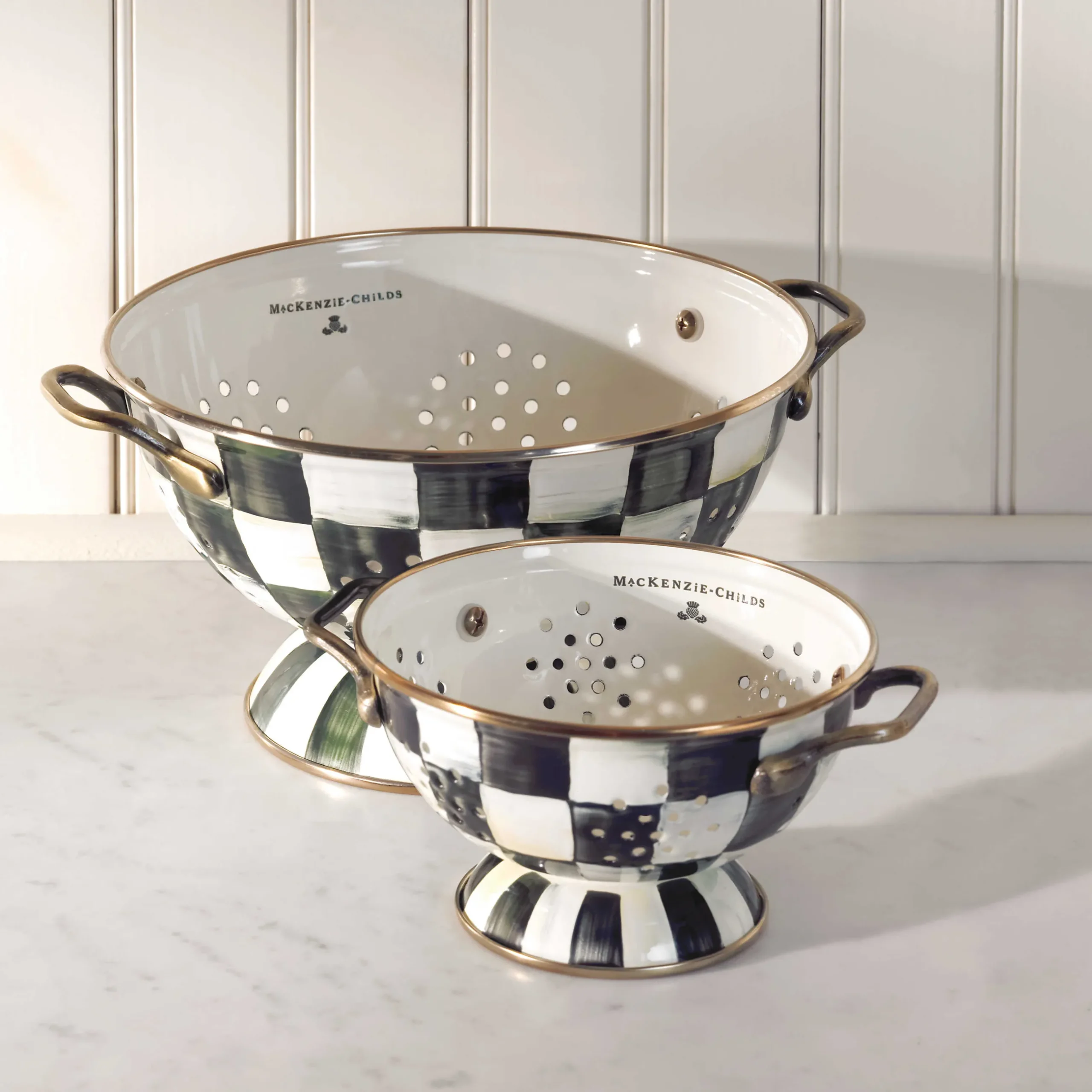 Kitchen Utensils & Tools|MacKenzie-Childs Courtly Check Small Colander