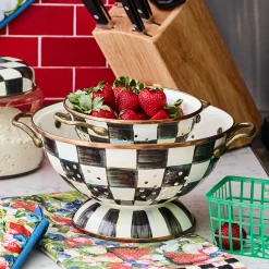 Kitchen Utensils & Tools|MacKenzie-Childs Courtly Check Small Colander