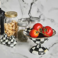 Serveware|MacKenzie-Childs Courtly Check Small Compote