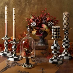 Candles & Fragrances|Table Accessories|MacKenzie-Childs Courtly Check Small Enamel Candlestick