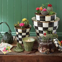 Room Accents|MacKenzie-Childs Courtly Check Small Kitchen Canister