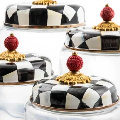 Room Accents|MacKenzie-Childs Courtly Check Small Kitchen Canister