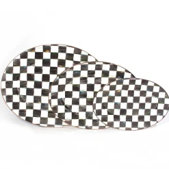 Fall Entertaining|Bar Entertaining|MacKenzie-Childs Courtly Check Small Oval Platter