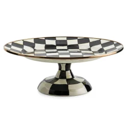 Fall Entertaining|Serveware|MacKenzie-Childs Courtly Check Small Pedestal Platter
