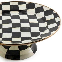 Fall Entertaining|Serveware|MacKenzie-Childs Courtly Check Small Pedestal Platter