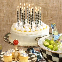Fall Entertaining|Serveware|MacKenzie-Childs Courtly Check Small Pedestal Platter