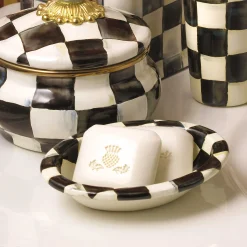 Bath & Bath Accessories|MacKenzie-Childs Courtly Check Soap Dish