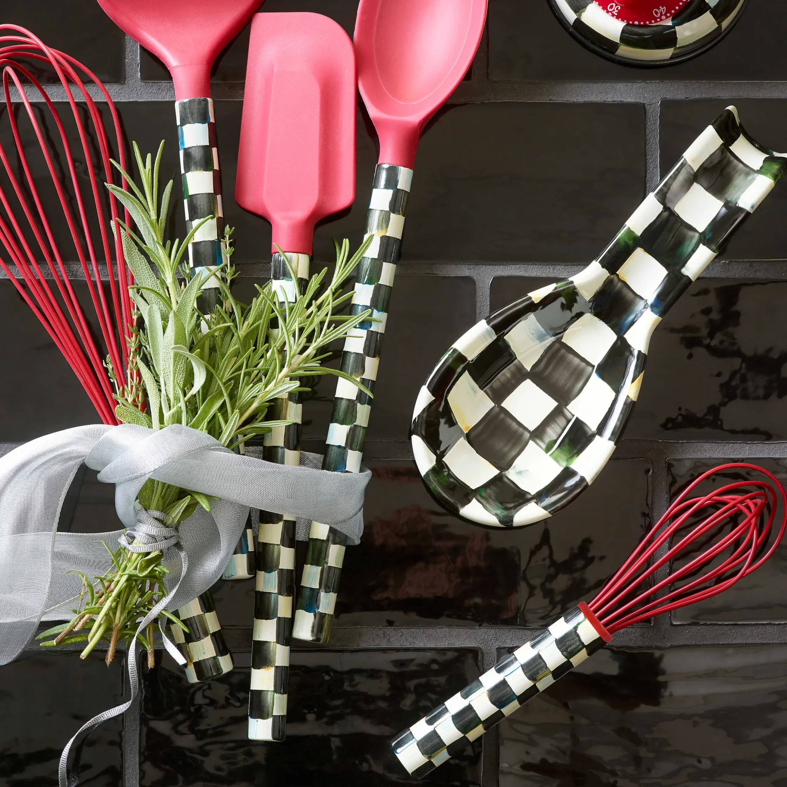 Fall Entertaining|Kitchen Utensils & Tools|MacKenzie-Childs Courtly Check Spoon Rest