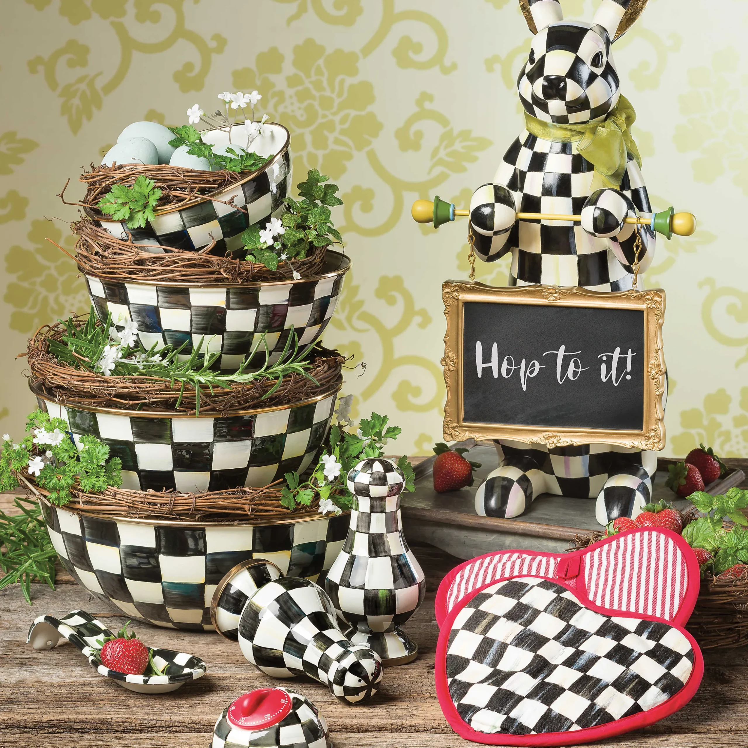 Fall Entertaining|Kitchen Utensils & Tools|MacKenzie-Childs Courtly Check Spoon Rest