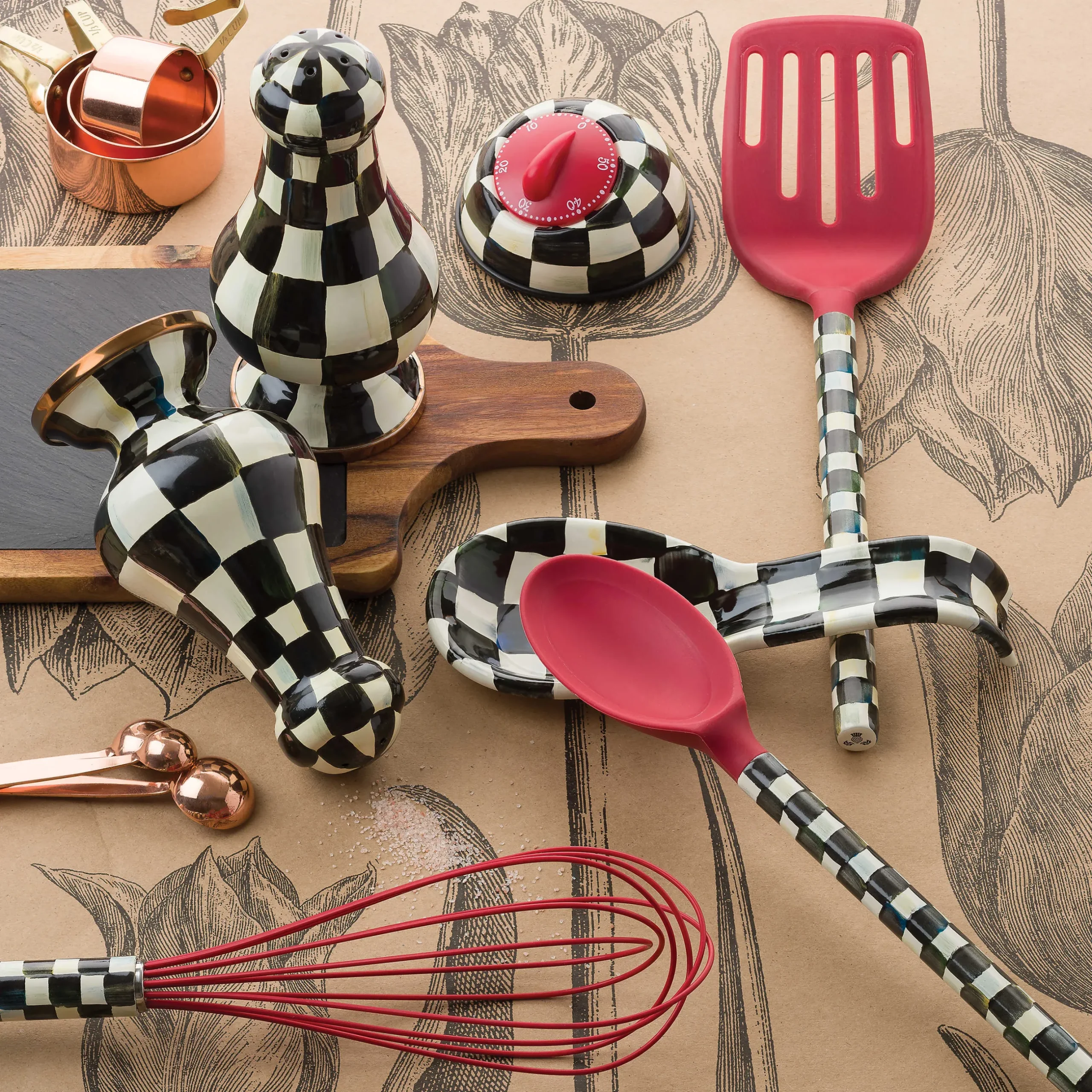 Fall Entertaining|Kitchen Utensils & Tools|MacKenzie-Childs Courtly Check Spoon Rest