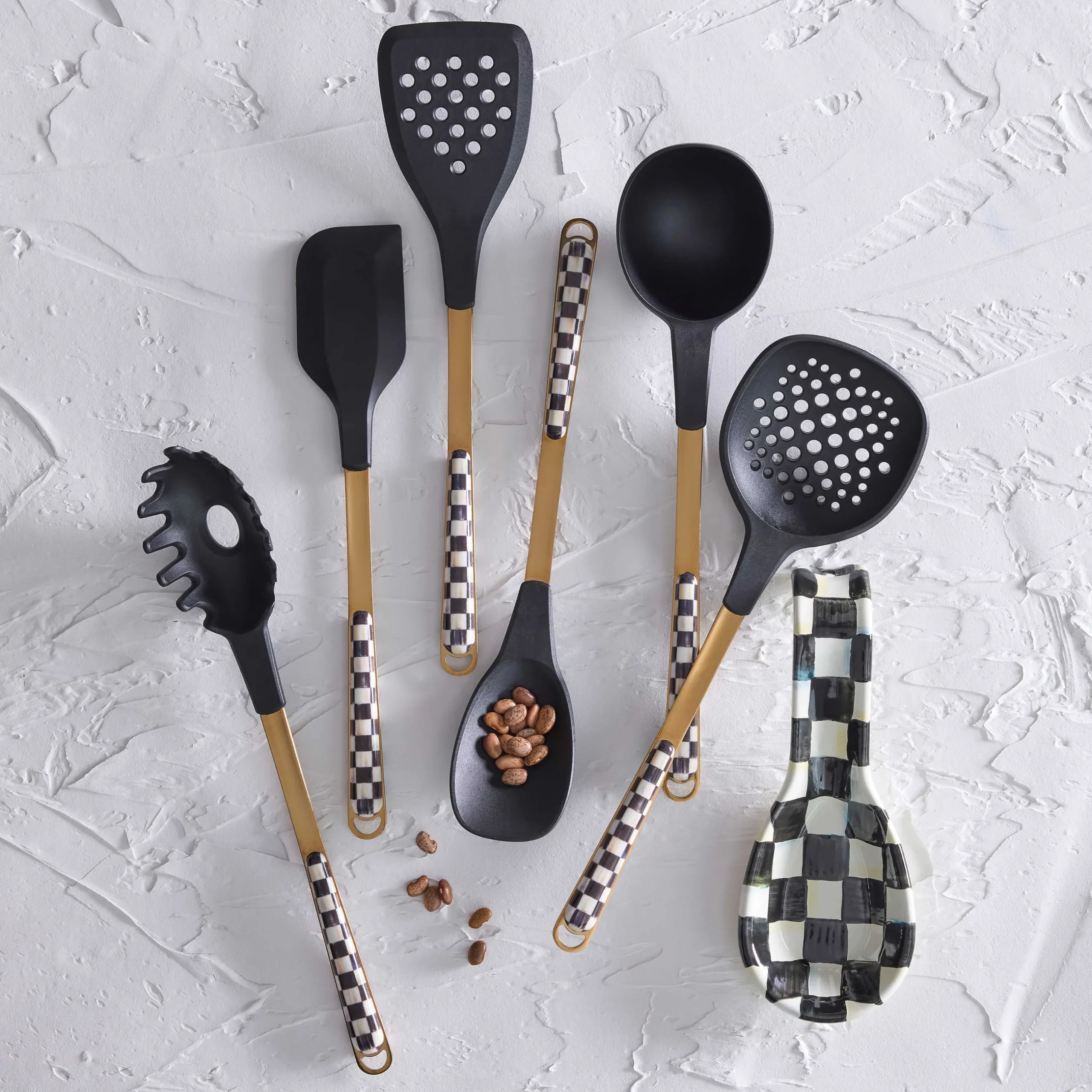 Fall Entertaining|Kitchen Utensils & Tools|MacKenzie-Childs Courtly Check Spoon Rest