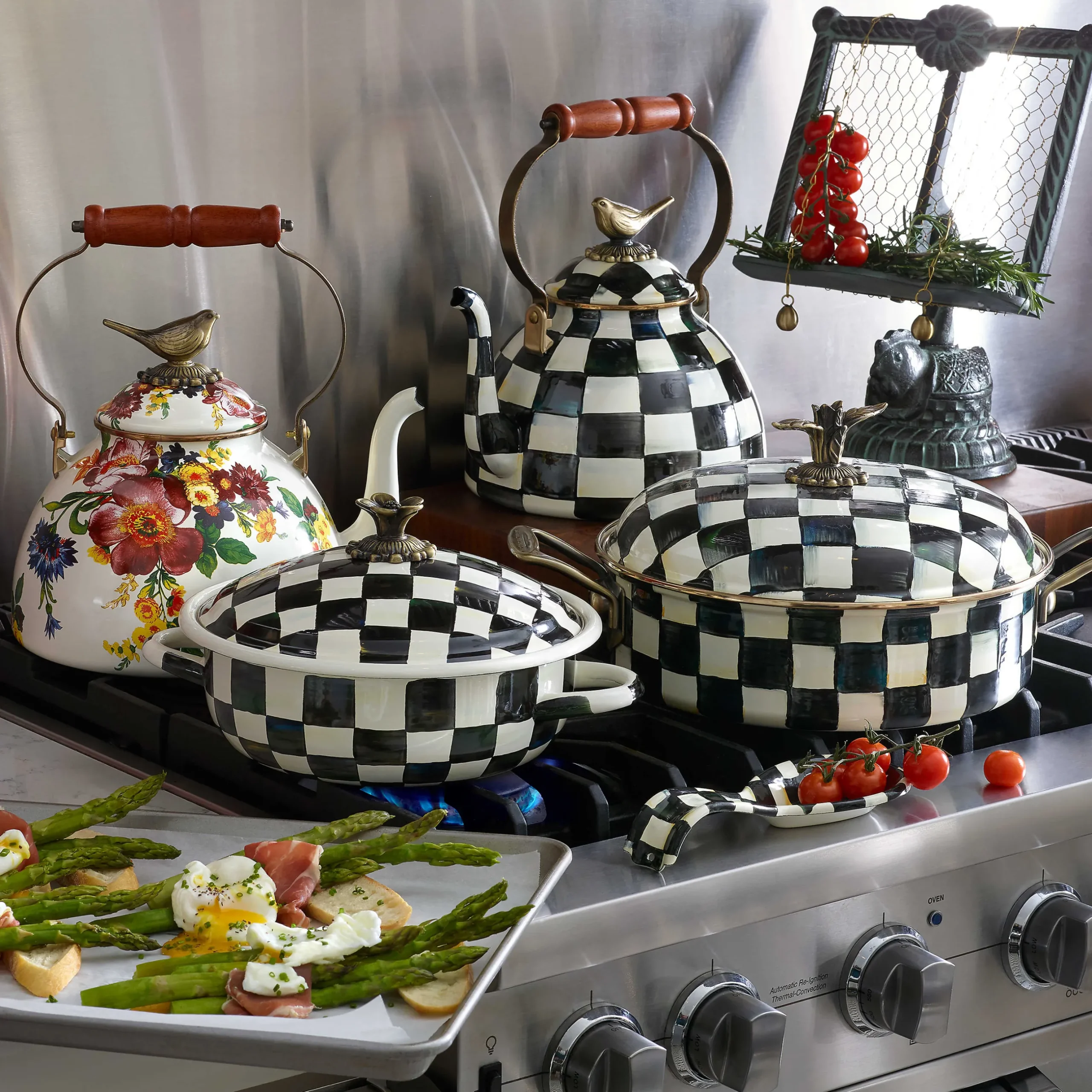 Fall Entertaining|Kitchen Utensils & Tools|MacKenzie-Childs Courtly Check Spoon Rest