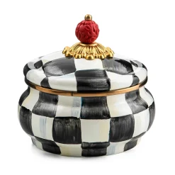 Bath & Bath Accessories|Room Accents|MacKenzie-Childs Courtly Check Squashed Pot