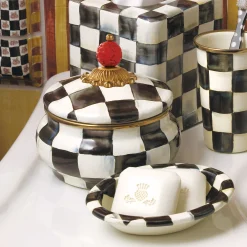 Bath & Bath Accessories|Room Accents|MacKenzie-Childs Courtly Check Squashed Pot