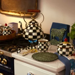 Bath & Bath Accessories|Room Accents|MacKenzie-Childs Courtly Check Squashed Pot