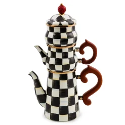 The Coffee Shop|Serveware|MacKenzie-Childs Courtly Check Stackable Coffee Set