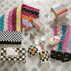 Bath & Bath Accessories|Room Accents|MacKenzie-Childs Courtly Check Standard Tissue Box Cover
