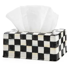Bath & Bath Accessories|Room Accents|MacKenzie-Childs Courtly Check Standard Tissue Box Cover