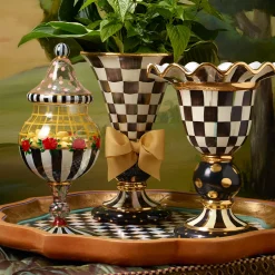 Room Accents|MacKenzie-Childs Courtly Check Stately Vase