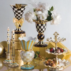 Room Accents|MacKenzie-Childs Courtly Check Stately Vase