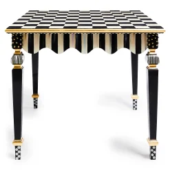 Dining Room & Kitchen|MacKenzie-Childs Courtly Check Stripe Game Table