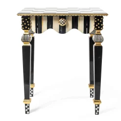 Living Room|MacKenzie-Childs Courtly Check Stripe Side Table