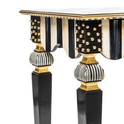 Living Room|MacKenzie-Childs Courtly Check Stripe Side Table