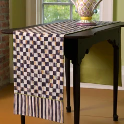 Kitchen & Table Linens|MacKenzie-Childs Courtly Check  Stripe Table Runner