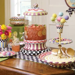 Kitchen & Table Linens|MacKenzie-Childs Courtly Check  Stripe Table Runner