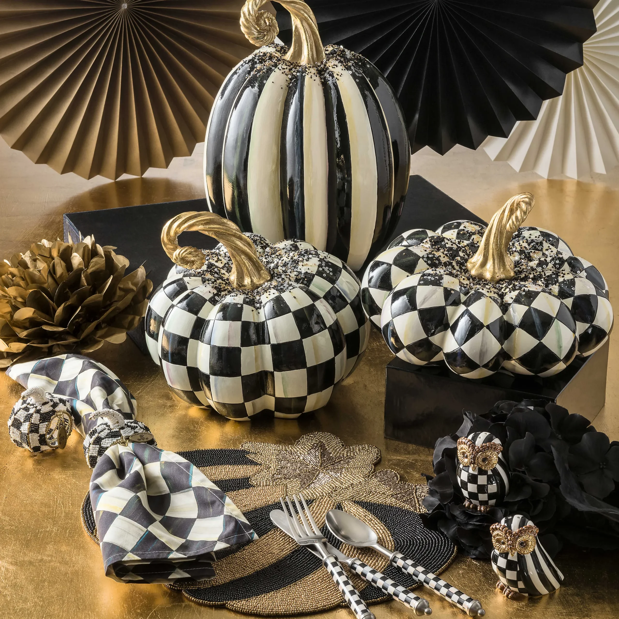 Dinnerware & Flatware|MacKenzie-Childs Courtly Check Supper Club 3-Piece Place Setting