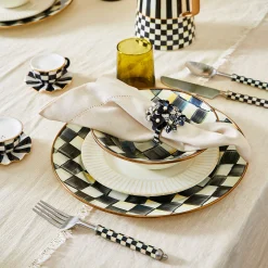 Dinnerware & Flatware|MacKenzie-Childs Courtly Check Supper Club 3-Piece Place Setting
