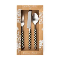 Dinnerware & Flatware|MacKenzie-Childs Courtly Check Supper Club 3-Piece Place Setting