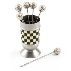 Table Accessories|Bar Entertaining|MacKenzie-Childs Courtly Check Supper Club Pick Set