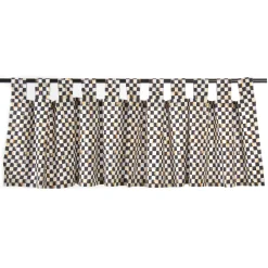 Room Accents|MacKenzie-Childs Courtly Check Tab Top Cafe Valance