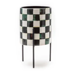 Room Accents|MacKenzie-Childs Courtly Check Tabletop Planter