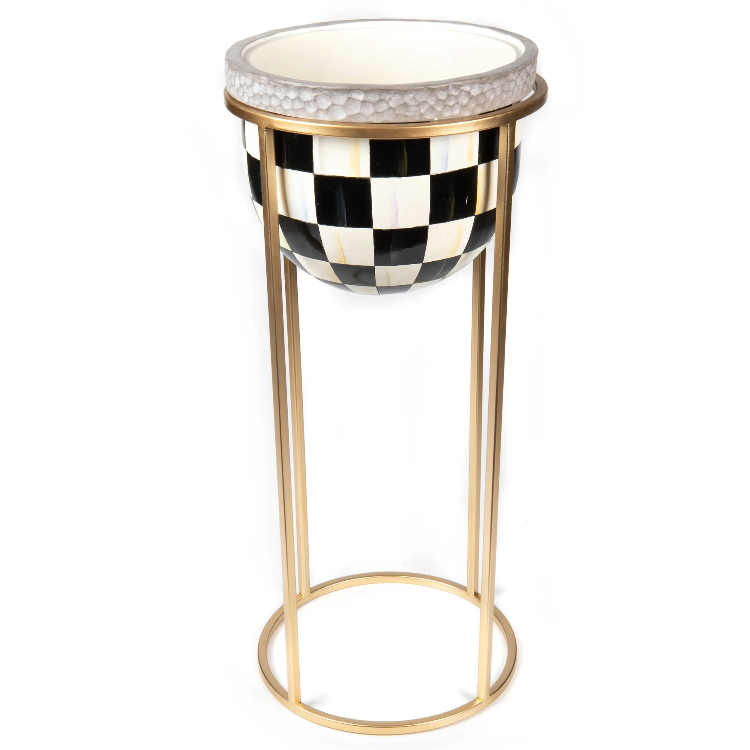 Outdoor|MacKenzie-Childs Courtly Check Tall Plant Stand