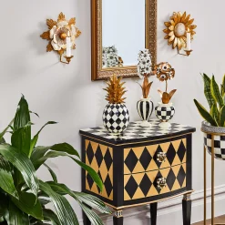Outdoor|MacKenzie-Childs Courtly Check Tall Plant Stand