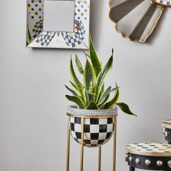Outdoor|MacKenzie-Childs Courtly Check Tall Plant Stand