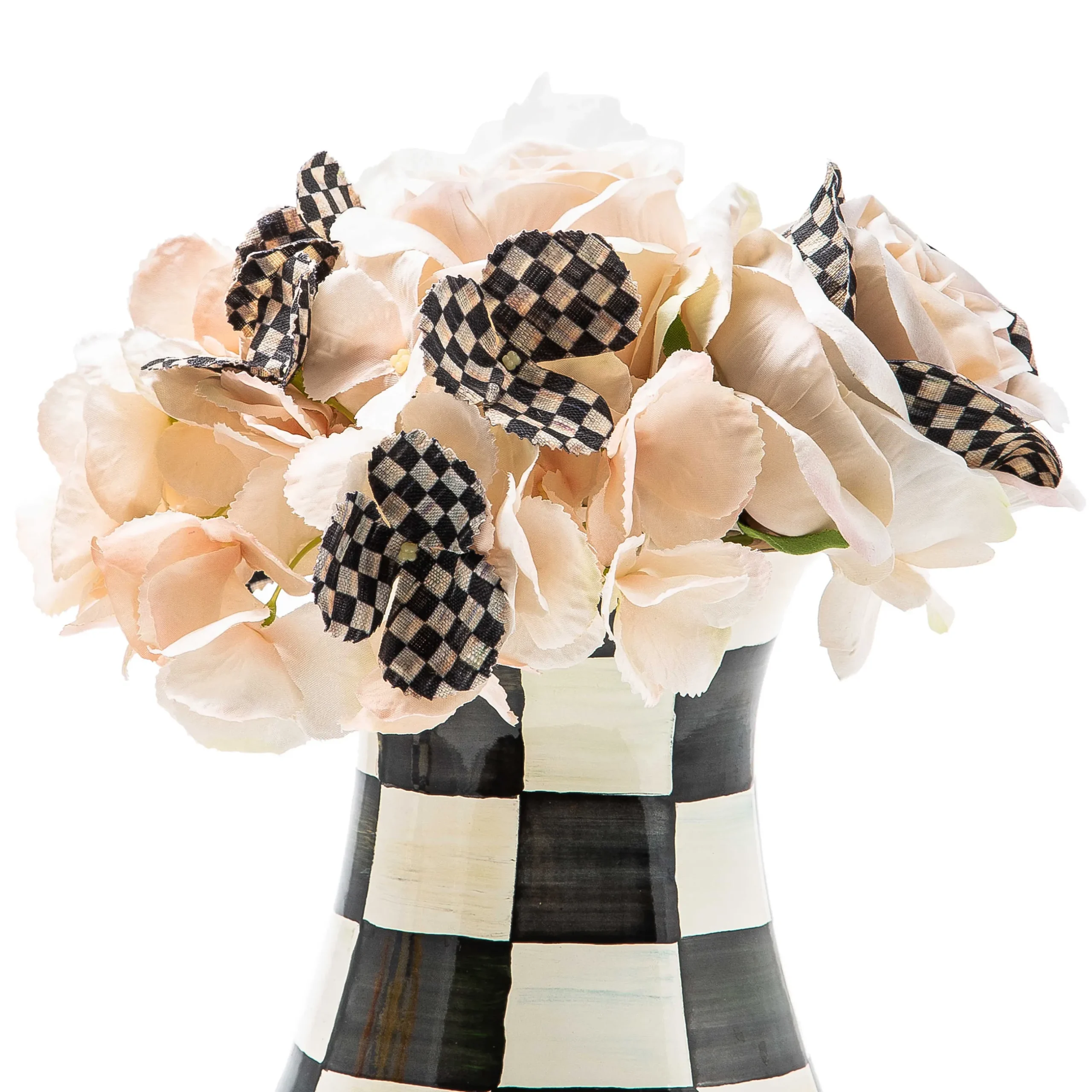 Greenery & Florals|Room Accents|MacKenzie-Childs Courtly Check Tall Vase Bouquet Set