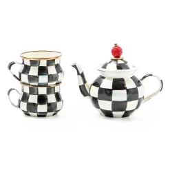 Serveware|Dinnerware & Flatware|MacKenzie-Childs Courtly Check Tea Party Set