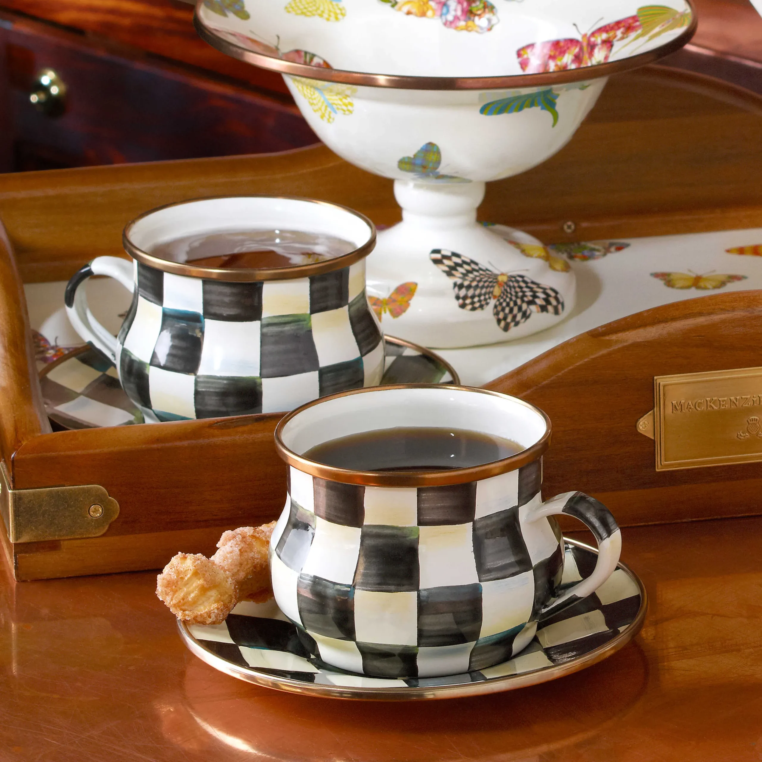 Dinnerware & Flatware|MacKenzie-Childs Courtly Check Teacup