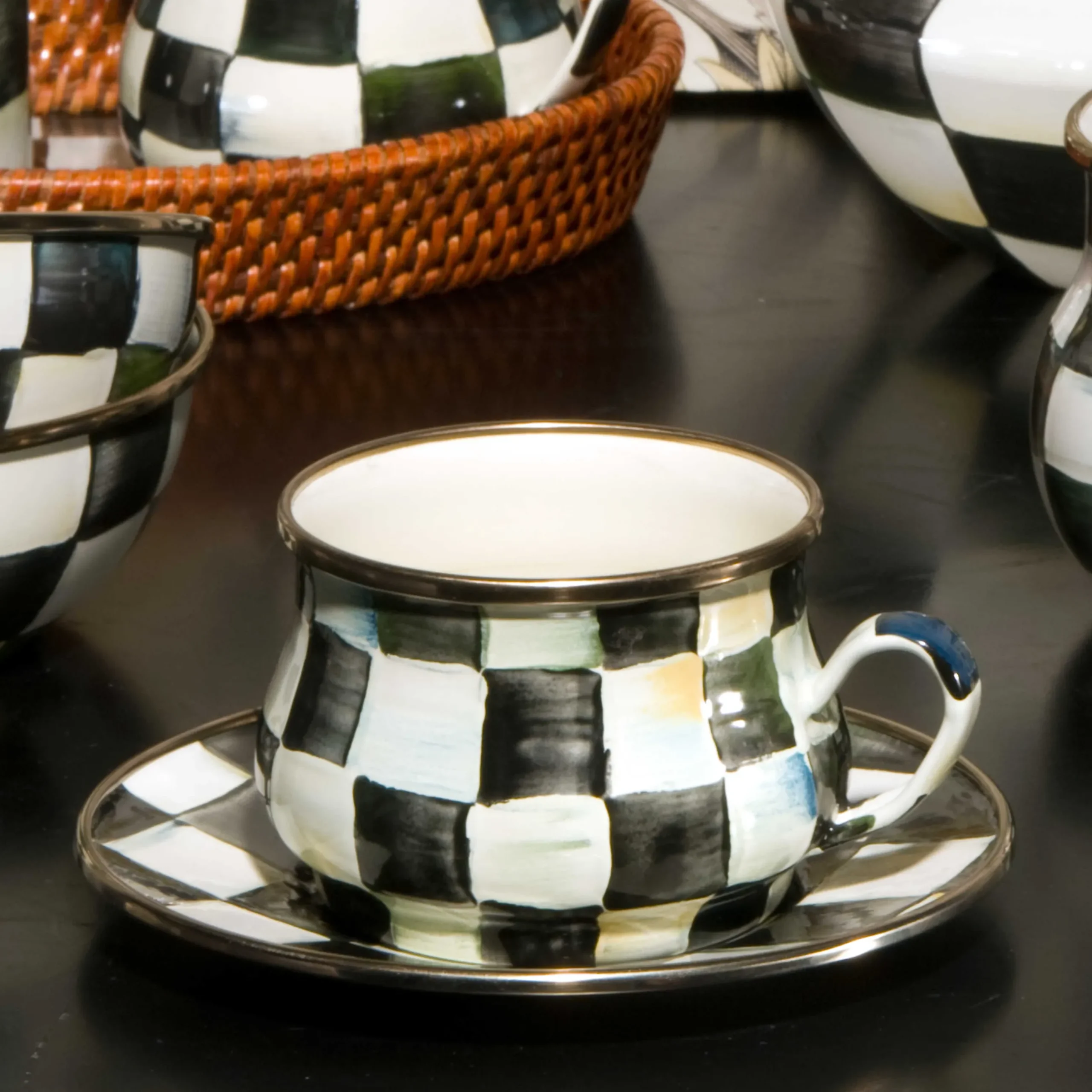 Dinnerware & Flatware|MacKenzie-Childs Courtly Check Teacup