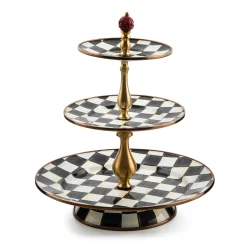 Bar Entertaining|MacKenzie-Childs Courtly Check Three Tier Sweet Stand