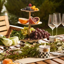 Bar Entertaining|MacKenzie-Childs Courtly Check Three Tier Sweet Stand
