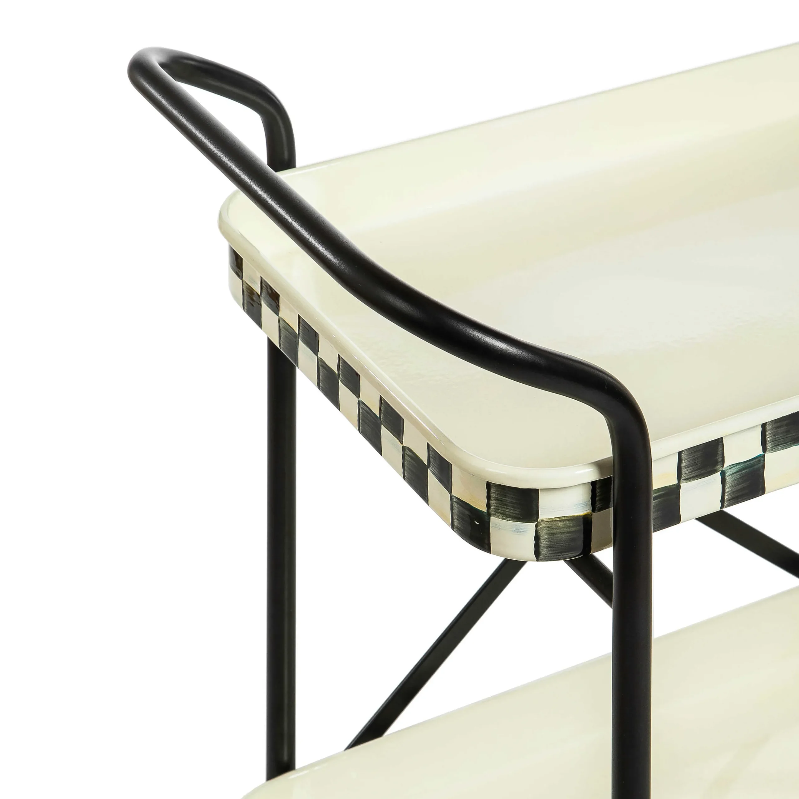 Dining Room & Kitchen|Kitchen Storage & Organization|MacKenzie-Childs Courtly Check 2-Tier Kitchen Cart