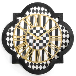 Room Accents|MacKenzie-Childs Courtly Check Tile Wall Clock